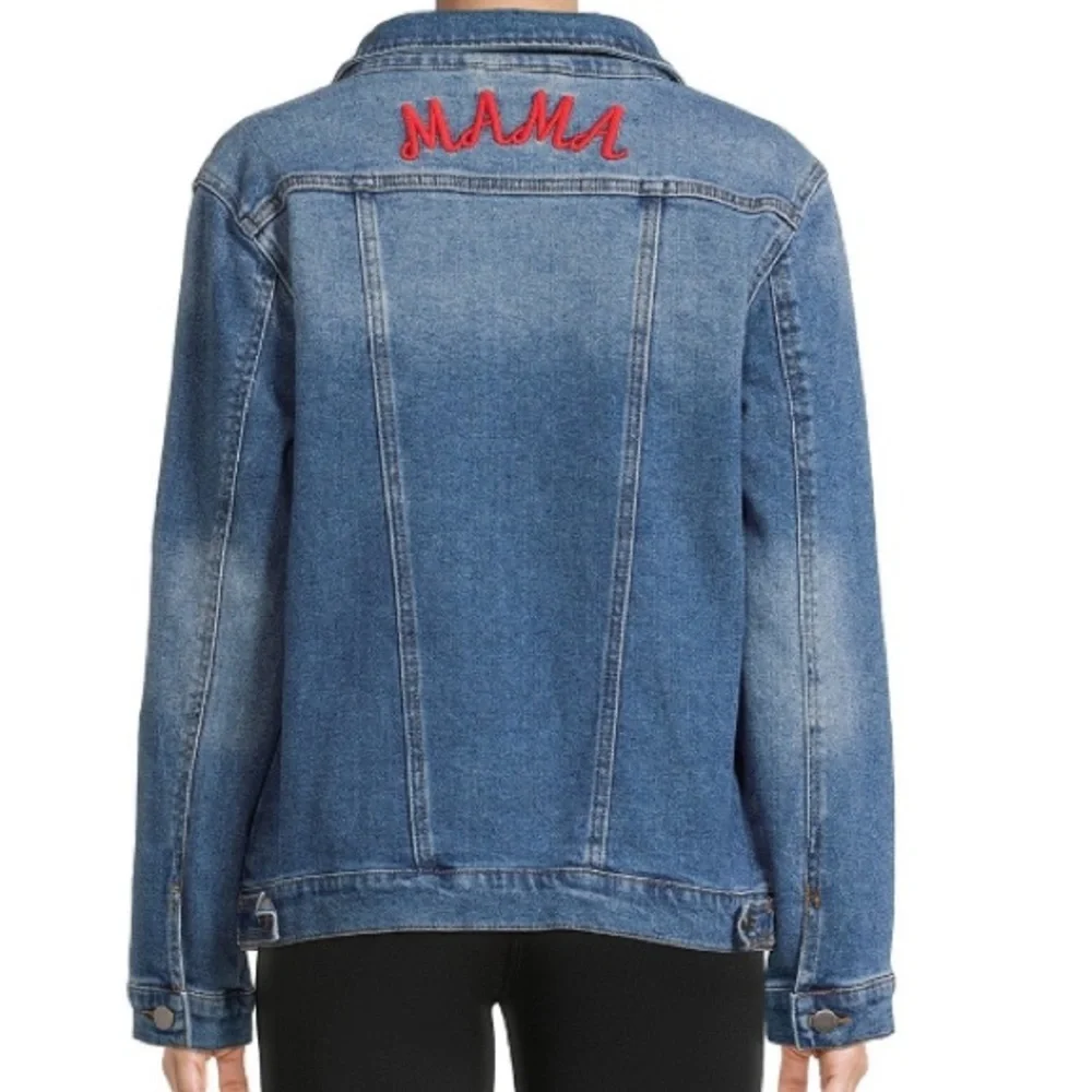 Women's Maternity Trucker Jacket - Picture 2 of 6